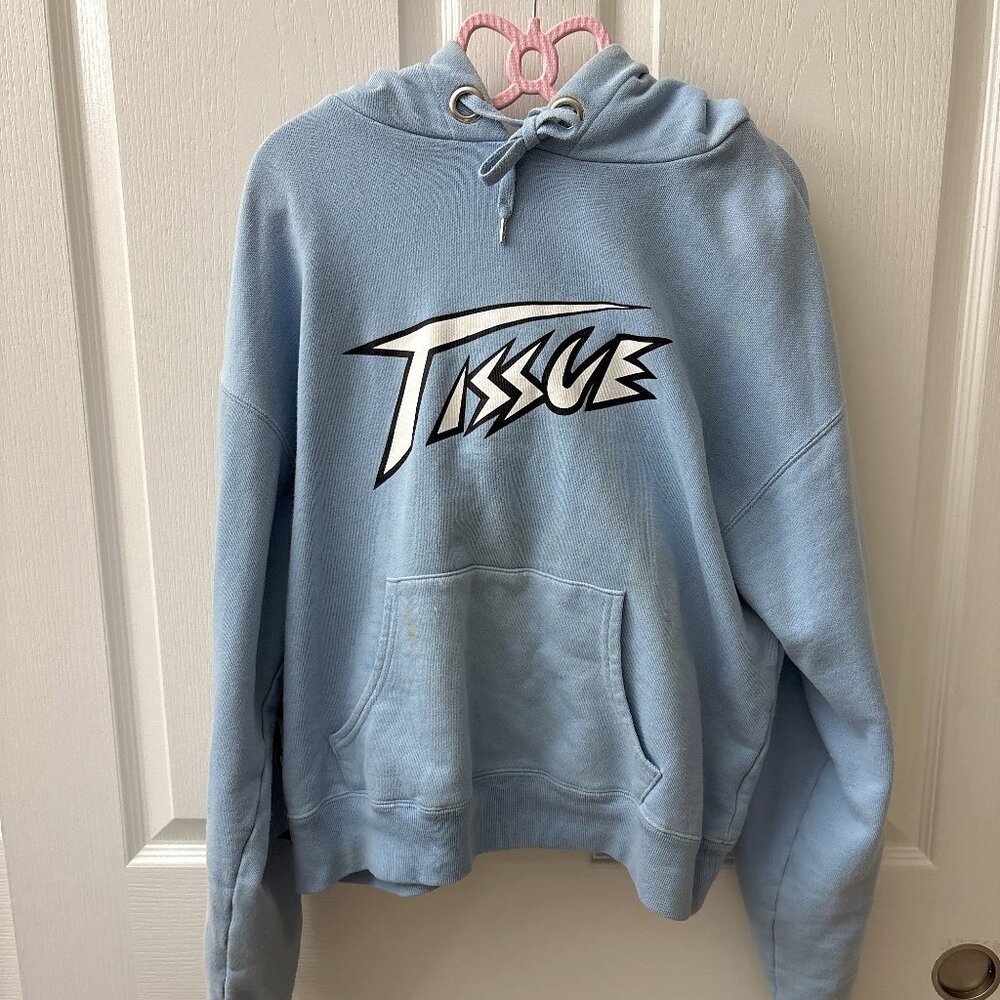 Bubbles TISSUE hoodie baby blue